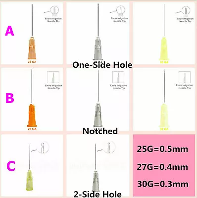 Dental Disposable Tip Endo Irrigation Needle Syringe Tips 25G/27G/30G Plastic • $201.44