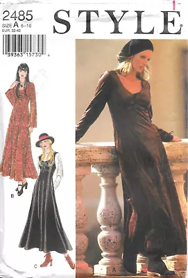 Uncut Style Sewing Pattern # 2485 Misses' Scoop Neck Maxi Dresses Sizes: 6-16 • $19.99