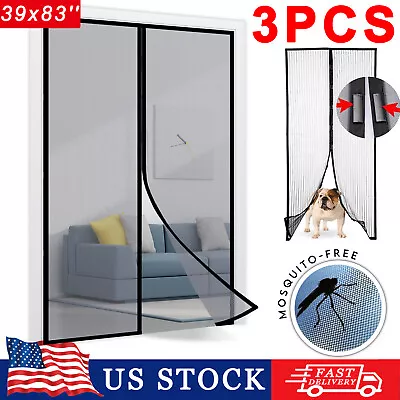 3Pc Mosquito Door Net Mesh Screen Bug Pet Patio Hands Free Magnetic Magic Closer • $19.99