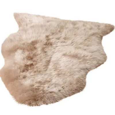 Origins Sheepskin Mink Rug Beige Light Cream 58cm W X 86cm L • £29.67