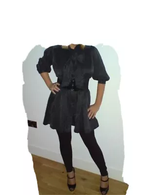 £14.99 • Buy Vintage Retro Levi Strauss Navy Oversized Silk Shirt Dress Size Small 8-10