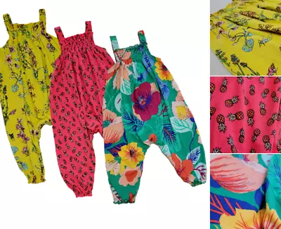£5.99 • Buy Next Girls Jumpsuits 6m-5Y Cotton Dungarees Romper Playsuit Baby Floral