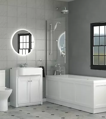 £399.99 • Buy Keenware KVU-020 Kensington White Vanity Unit & Traditional Belfast Sink–600mm
