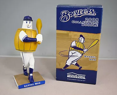 2008 Milwaukee Brewers Barrelman Barrel Man Mascot Bobblehead In Box • $25