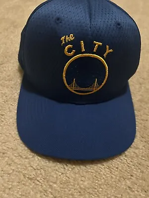 Golden State Warriors The City Mitchell & Ness Blue SnapBack Hat Cap Euc • $18