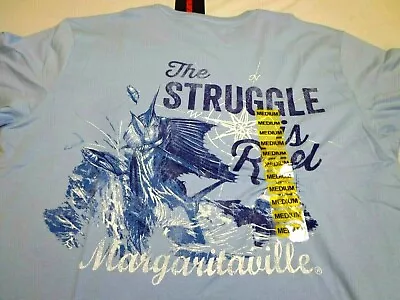 Jimmy Buffett Margaritaville   THE STRUGGLE IS REEL  Fishing  T Shirt  Medium • $18.99