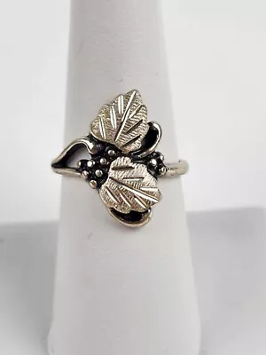 New Wheeler Black Hills Sterling Silver Ring Grapevine Cluster Whimsical Hoops • $31.15