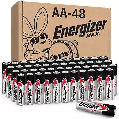 Energizer MAX AA Batteries (48 Pack) Double A Alkaline Batteries • $25.48