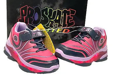 Heelys Proskate SKS Light Up Skate Sneaker Shoes Youth Kids Size 1 Fushia • $27.88