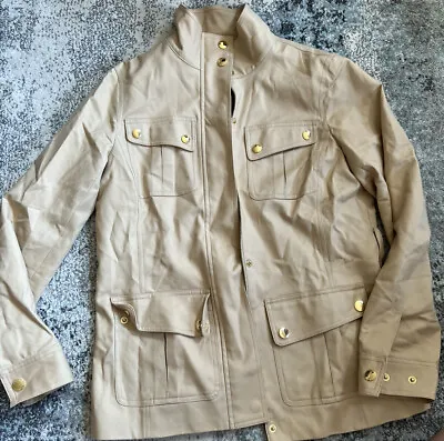 Lauren Ralph Lauren Safari Jacket Beige Size M With Belt Gold Buttons • £30