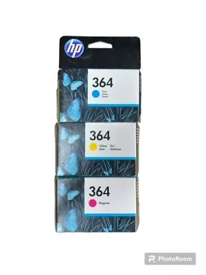 Genuine Original  HP 364 Ink Cartridge YELLOW/CYAN/MAGENTA COLOUR SET  (K11) • £9