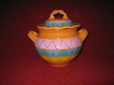 Mexican Glazed Bean Pot With Lid  • $34.99