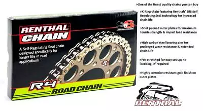 Honda XL1000 V Varadero 99-13 Renthal 525-R4 Gold X-Ring Chain 525 X 112 Links • $215.24