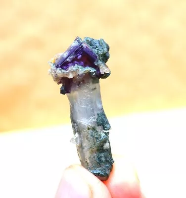 5.4g  Natural Purple  Phantom  Cubic Fluorite Epidote Mineral Specimen/China • $7.50