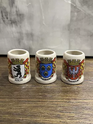 German Beer Stein Mini Collectible 2” Vintage - Set Of 3 • $22