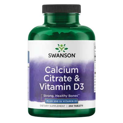 Swanson Calcium Citrate And Vitamin D 250 Tablets • $21.65