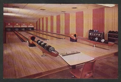 Bowling Alley Homowack Lodge Spring Glen Sullivan County NY Postcard 1950s • $6.39