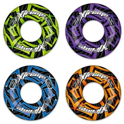 Large 47  Inflatable Turbo Extreme Tyre Swim Ring Rubber Tube Lilo Pool Float • £13.19