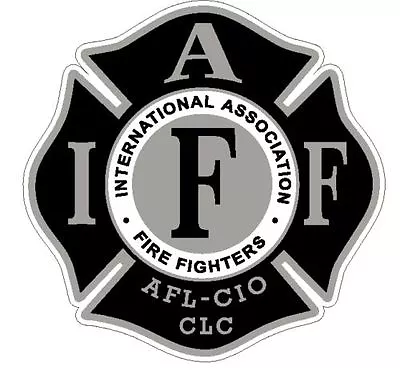 4  IAFF Decal Black And Silver Exterior Mount READ AUCTION • $3.50