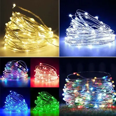 20/50/100 LED Battery Micro Rice Wire Copper Fairy String Lights Party White/rgb • $5.99