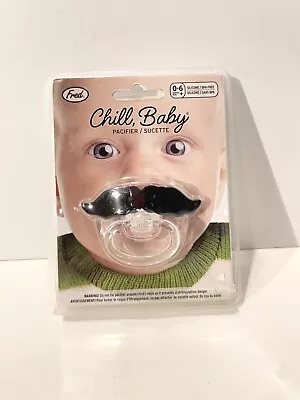 Chill Baby Pacifier Mustache Fred Infant 0-6 Month Infant • $9.99