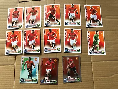 Manchester United Match Attax 08/09 Cards  13 Cards Inc Rooney & Vidic Star Pl • £2.30