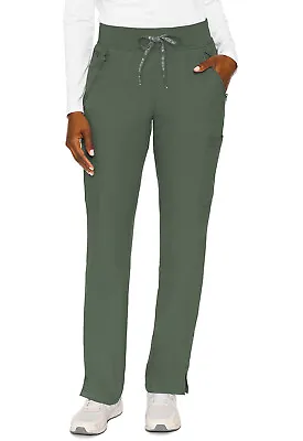 Med Couture Scrubs Women's Zipper Pants MC2702 OLIV Olive Free Ship • $26.99