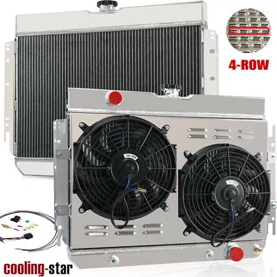 For 1963-1967 Chevrolet Impala/bel Air/chevelle 4 Row 62mm Radiator W/shroud Fan • $399