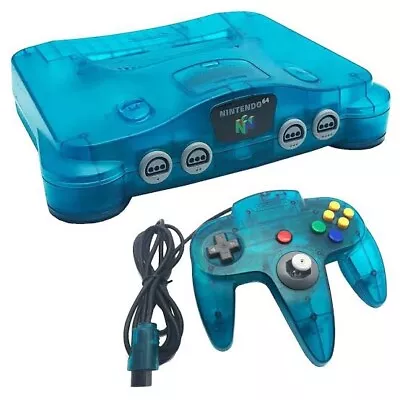 Nintendo 64 Ice Blue Console In Good Condition • $400