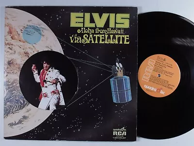 ELVIS PRESLEY Aloha From Hawaii RCA 2XLP VG+ Quadraphonic Die-cut Gatefold M • $8