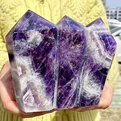 4.22LB Natural Agate Amethyst Column Obelisk Crystal Cluster Quartz Cave Specime • $5.50