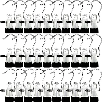 Boot Hangers For Closet 30 Pack Hanging Clips Hook Clothes Pins For Laundry Ha • $18.76