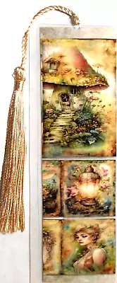 Forest Elf /flowers/mushroom/vintage Look Unique Exquisite Laminated Bookmark# 3 • $1.98