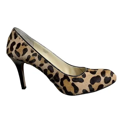 Max Studio Marais Cow Hide Leopard Heels Brown And Tan Size 9.5 • $22