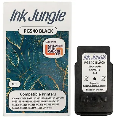 PG540 Black Ink Cartridge For Canon PIXMA TS5151 Printer Replaces PG540L PG540XL • £13.49
