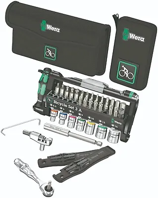 Wera Bicycle Set 3 A Zyklop Mini Ratchet Bit Set 1/4  Drive Metric 05004183001 • $189.98