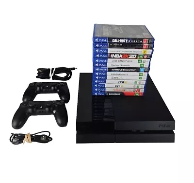 CUH-1102A PlayStation 4 Console 500GB 2 X Controllers Cords 13 Games Tested • $279.90