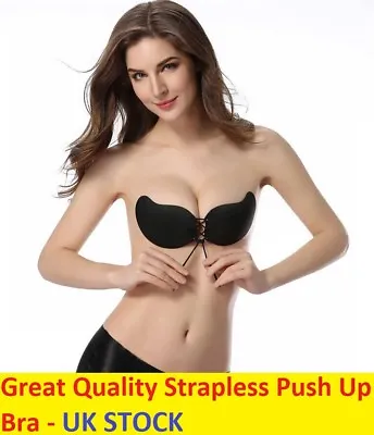 £3.10 • Buy Silicone Self Adhesive Stick On Push Up Gel Strapless Invisible Bra Backless A