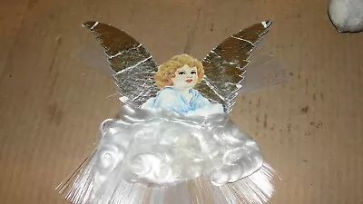 Vintage Angel Hair Cardboard Angel Pkg Decoration • $7.99