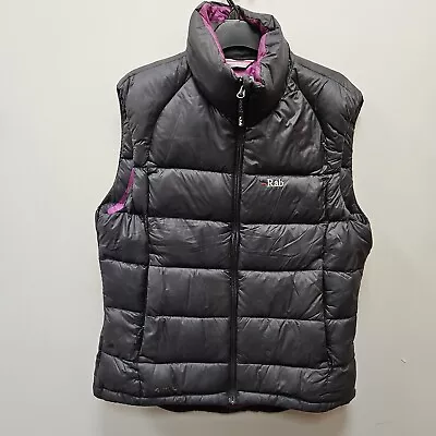 Rab Women's Neutrino Down Vest Gilet Pertex Insulated Grey Size Medium Uk 12 #3 • £79.99