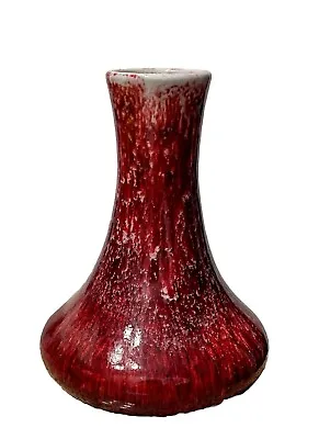 Cobridge  Moorcroft Stoneware Ox Blood Red  Vase Shape 62  2002 • $397