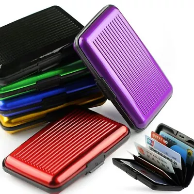 £3.95 • Buy RFID BLOCK Metal Wallet Aluminium Business Id Credit Card Case Holder - UK Stock