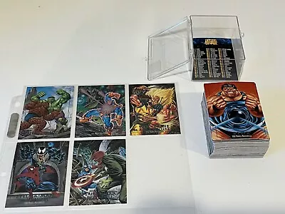 1992 Marvel Masterpieces Complete Base Set + All 5 Bonus Spectra Etch MINTY • $130