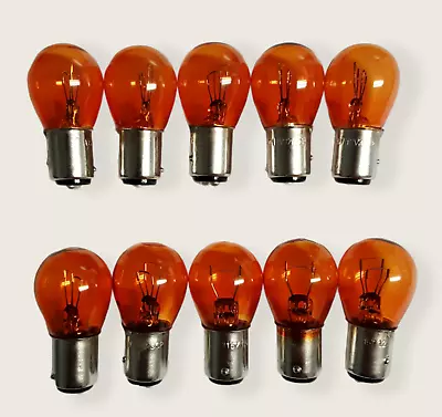 (10) 1157 Amber Turn Signal Light Bulb Stop Rear Brake Miniature Bulbs 1157na • $8.95