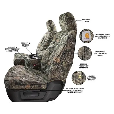 2007 - 2013 GMC Sierra Silverado Carhartt Camo Rear Split Bench Seat Covers • $188.44