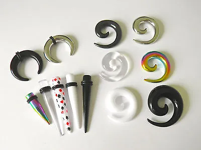 Ear Tapers Spirals Labrets CBR Buffalo Horn Pincher Eyebrow Bar Stainless Steel • £1.59