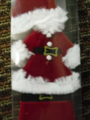 Christmas Holiday Winter Wonder Tidings Mini Santa Suit Ornaments Set Of 2 • $6