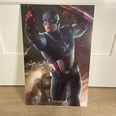 SDCC 2011 Poster Marvel Captain America Ryan Meinerding Signed Mounted W/Marks • $70