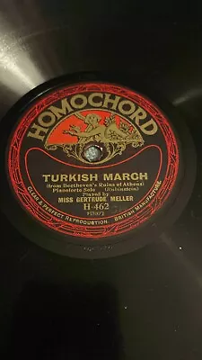 Rare 78rpm Record V+ GERTRUDE MELLER : Turkish March  Homochord H-462 • $11.19