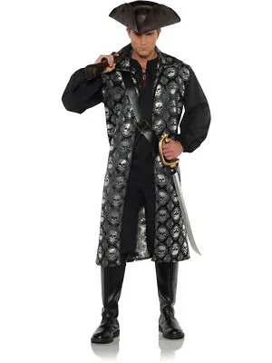 Men's High Seas Pirate Captain Skull Costume • $22.98